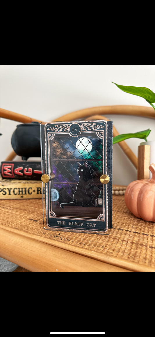 Black Cat - Tarot Card Mini Sign