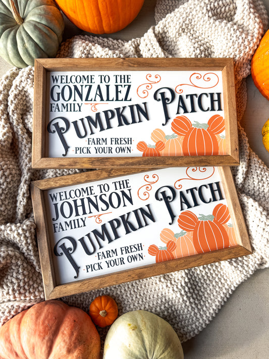 Personalized Pumpkin Patch Sign