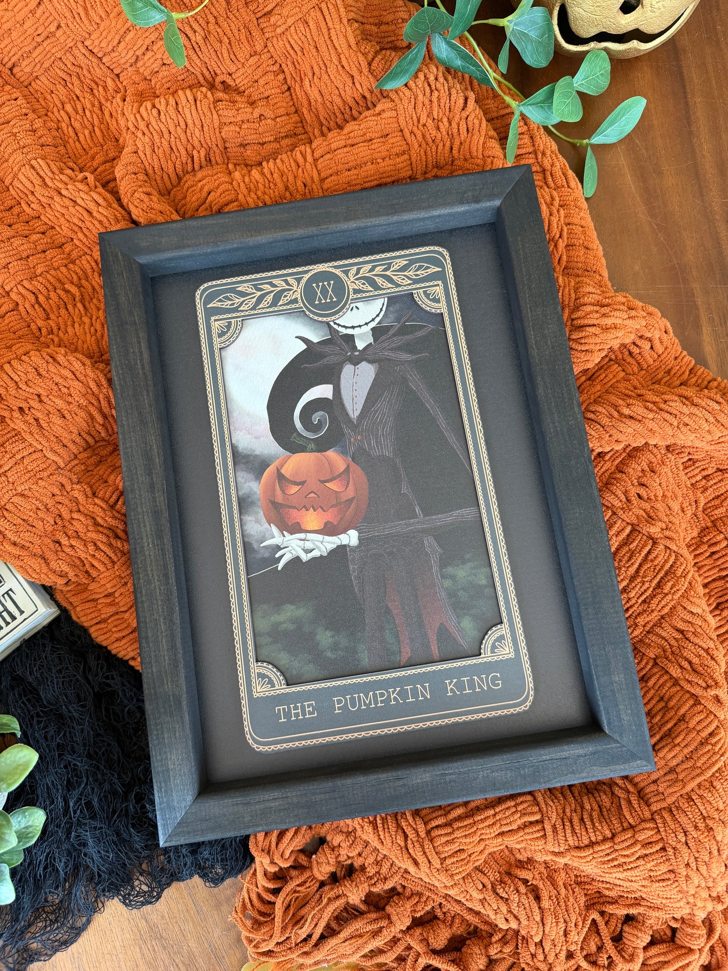 The Pumpkin King - Tarot Card Framed Sign