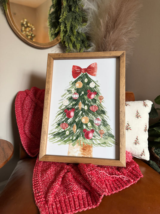 Vintage Tree Framed Sign