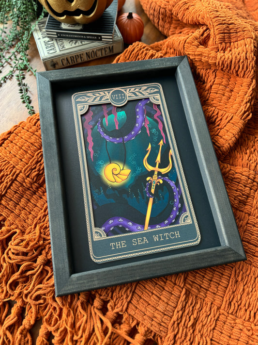 The Sea Witch - Tarot Card Framed Sign