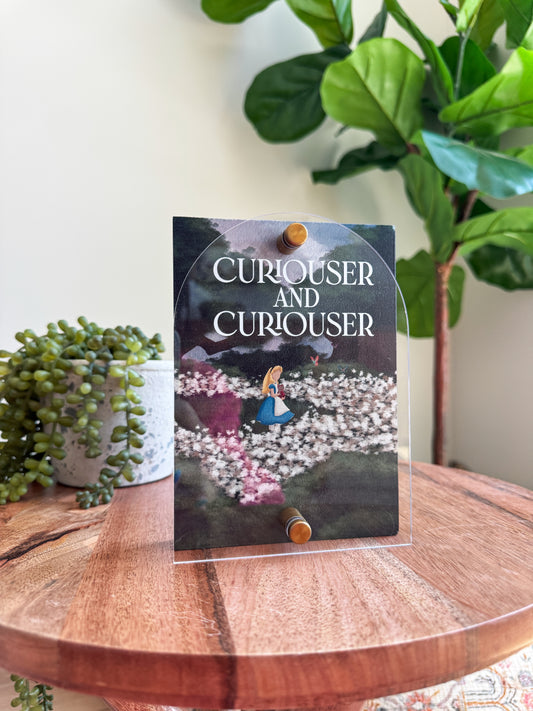 Curiouser Mini Block Sign