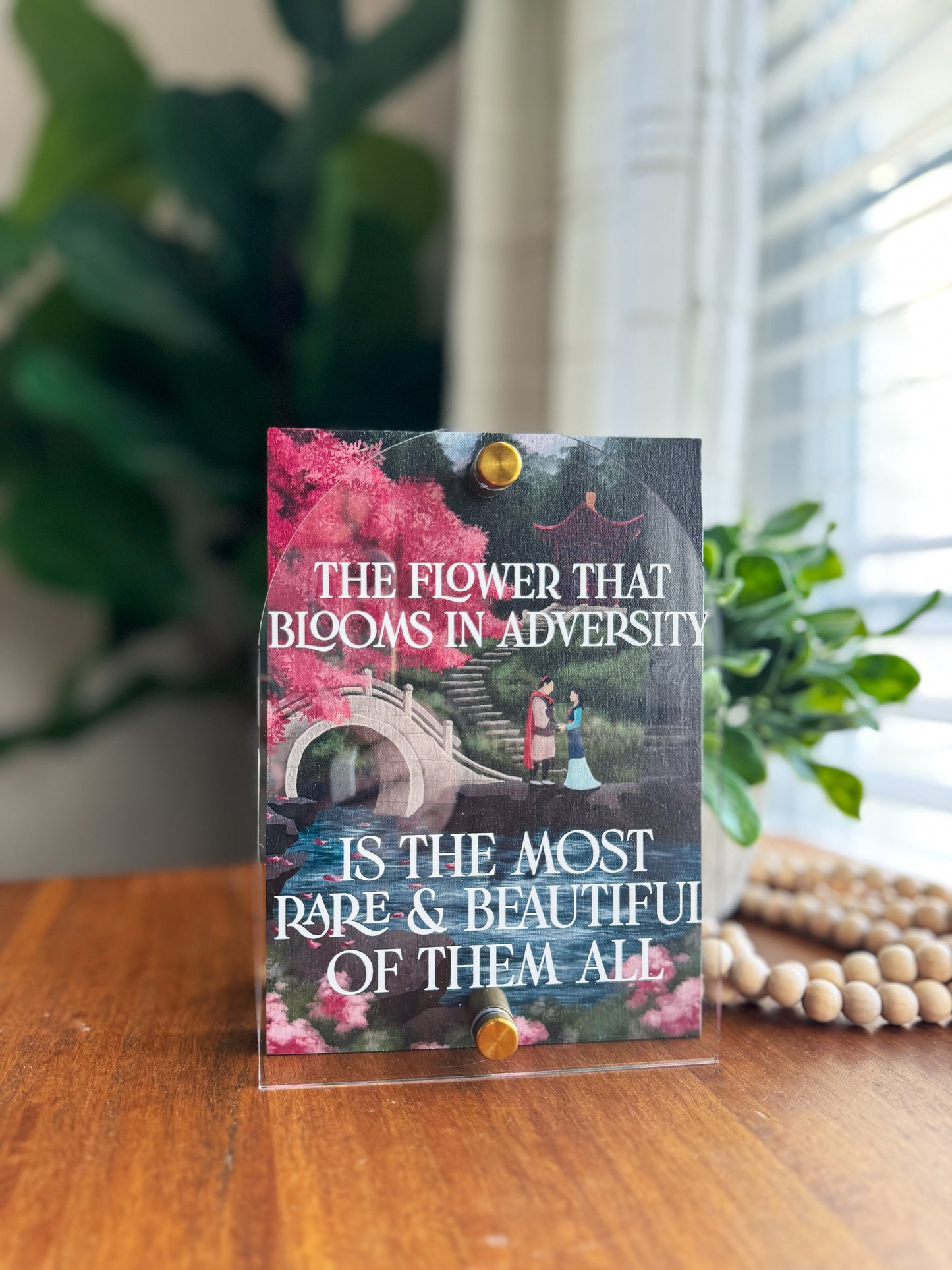 Flower That Blooms Mini Block Sign