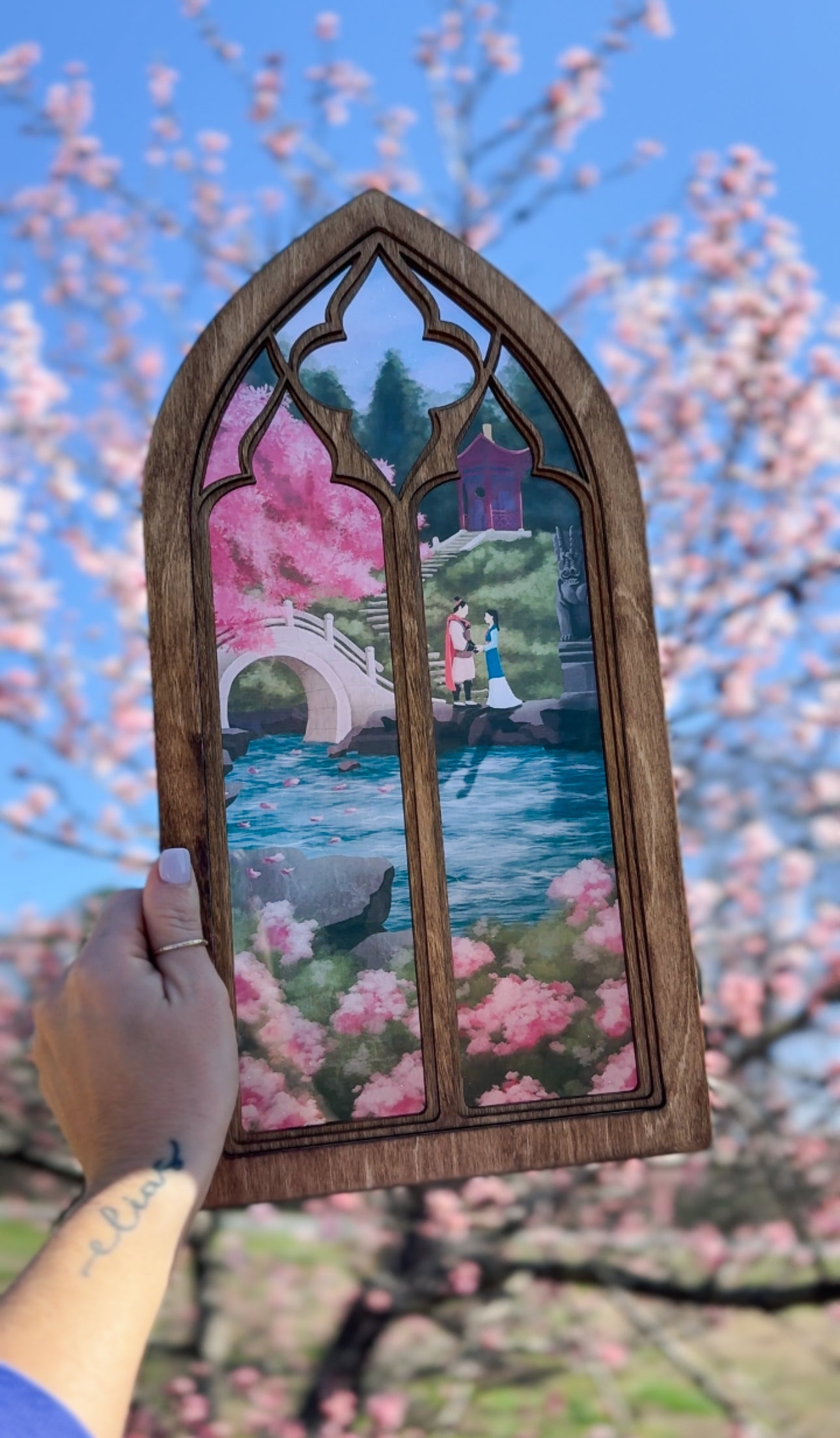 Girl Worth Fighting For - Cathedral Window Sign