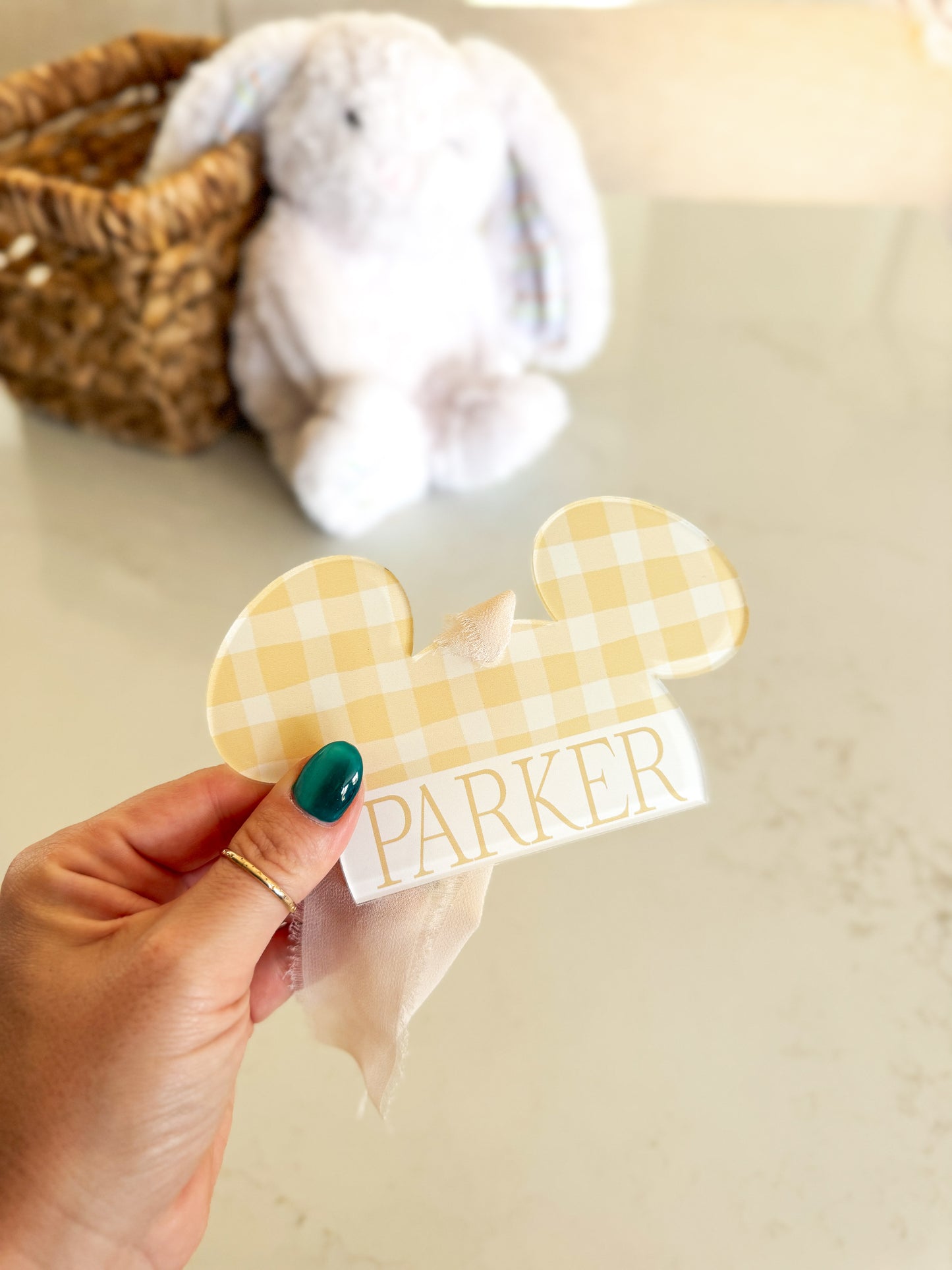 Custom Ear Hat Easter Tag