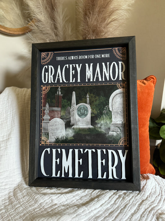 Gracey Manor Cemetery Sign