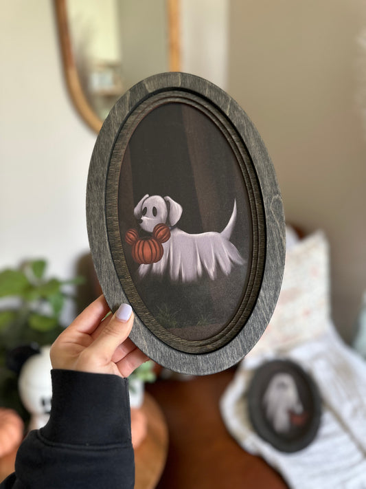 Vintage Ghost Pup Sign