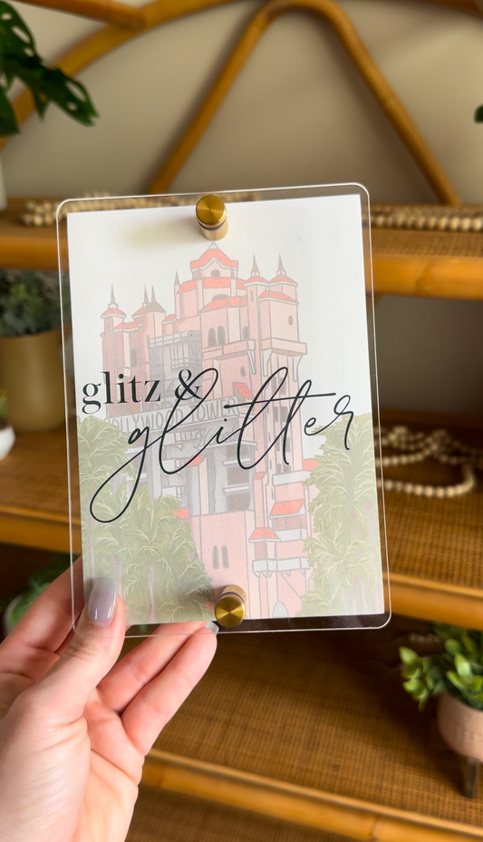 Glitz & Glitter Mini Block Sign