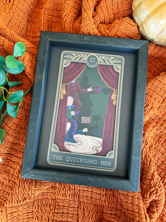 The Quicksand Men - Tarot Card Framed Sign