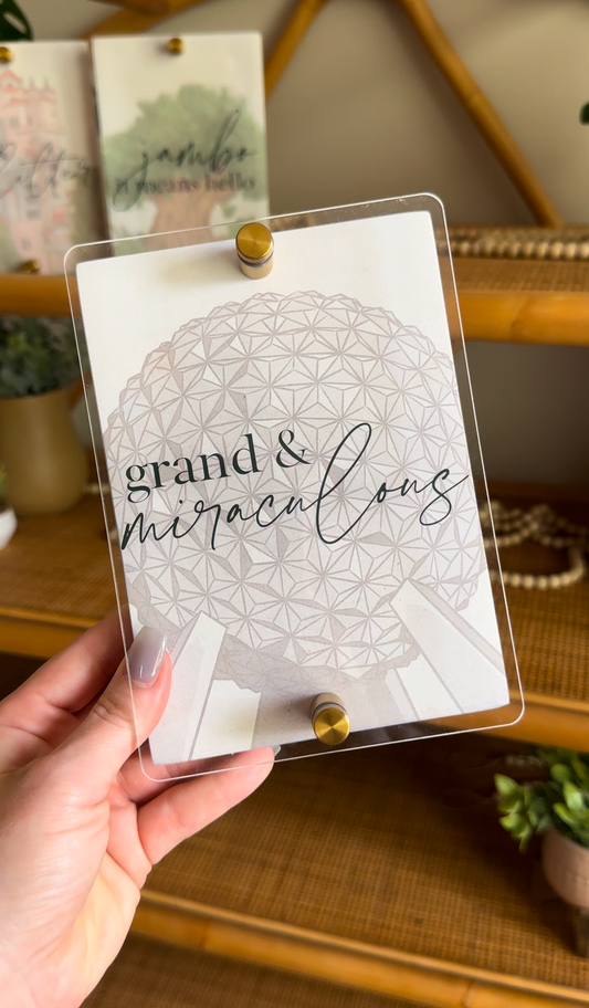 Grand & Miraculous Mini Block Sign
