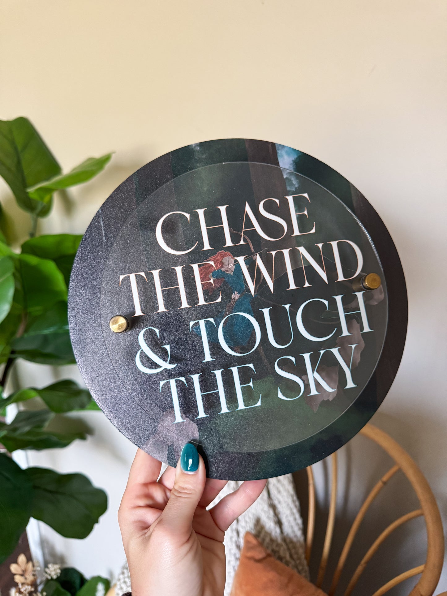 Chase The Wind Mini Sign