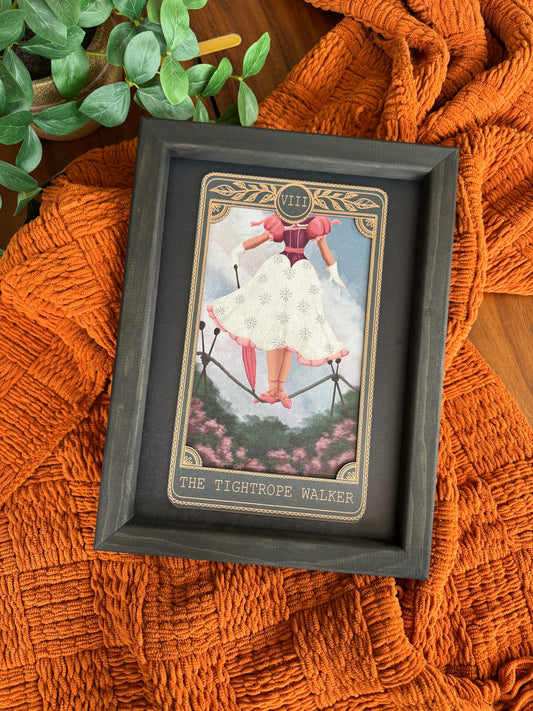 The Tightrope Walker - Tarot Card Framed Sign