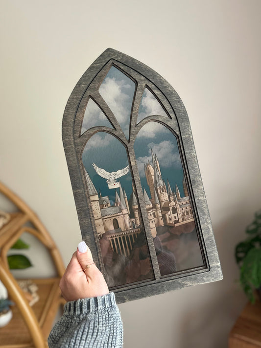 Wizard Academy - Cathedral Window Sign