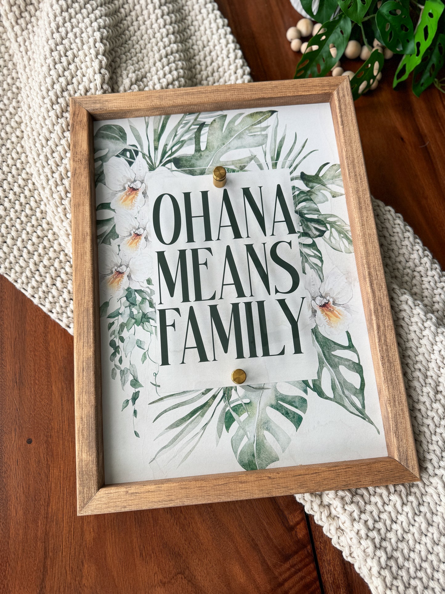 Ohana Means Family Sign