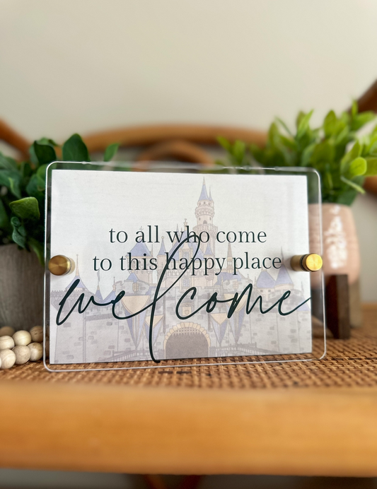 DLR Happy Place Mini Block Sign