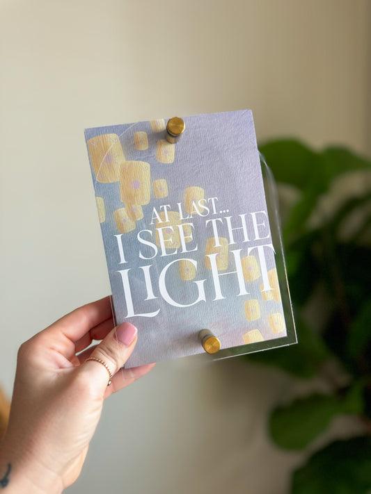 See The Light - Mini Block Sign