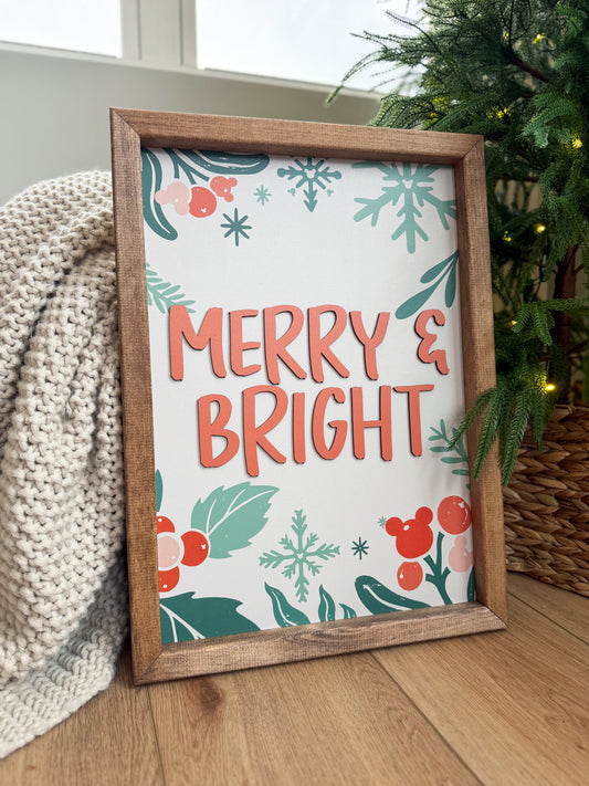 Limited Edition Merry & Bright Sign