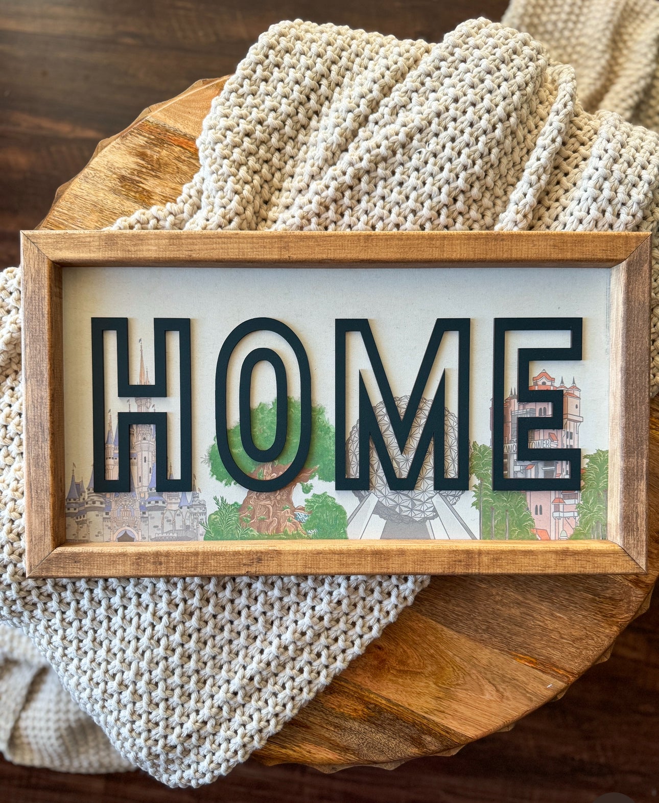 HOME Framed Sign