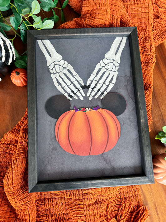 Trick or Treat Skeleton Sign