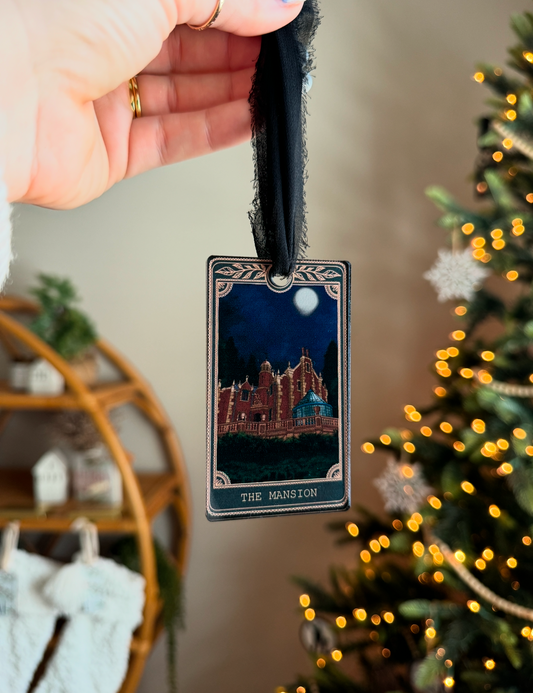 Ghoulish Mansion - Tarot Card Ornament