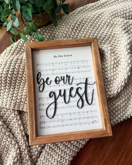 Be Our Guest - Magical Playlist Sign