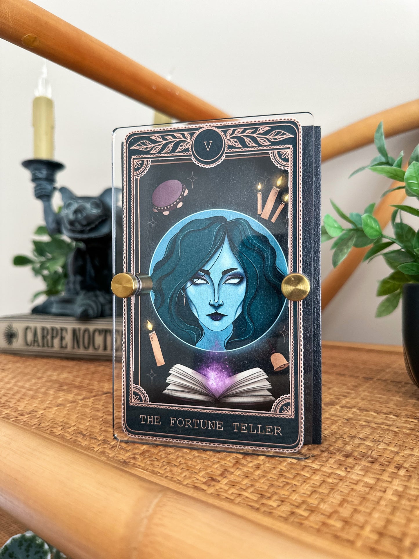 The Fortune Teller - Tarot Card Mini Sign