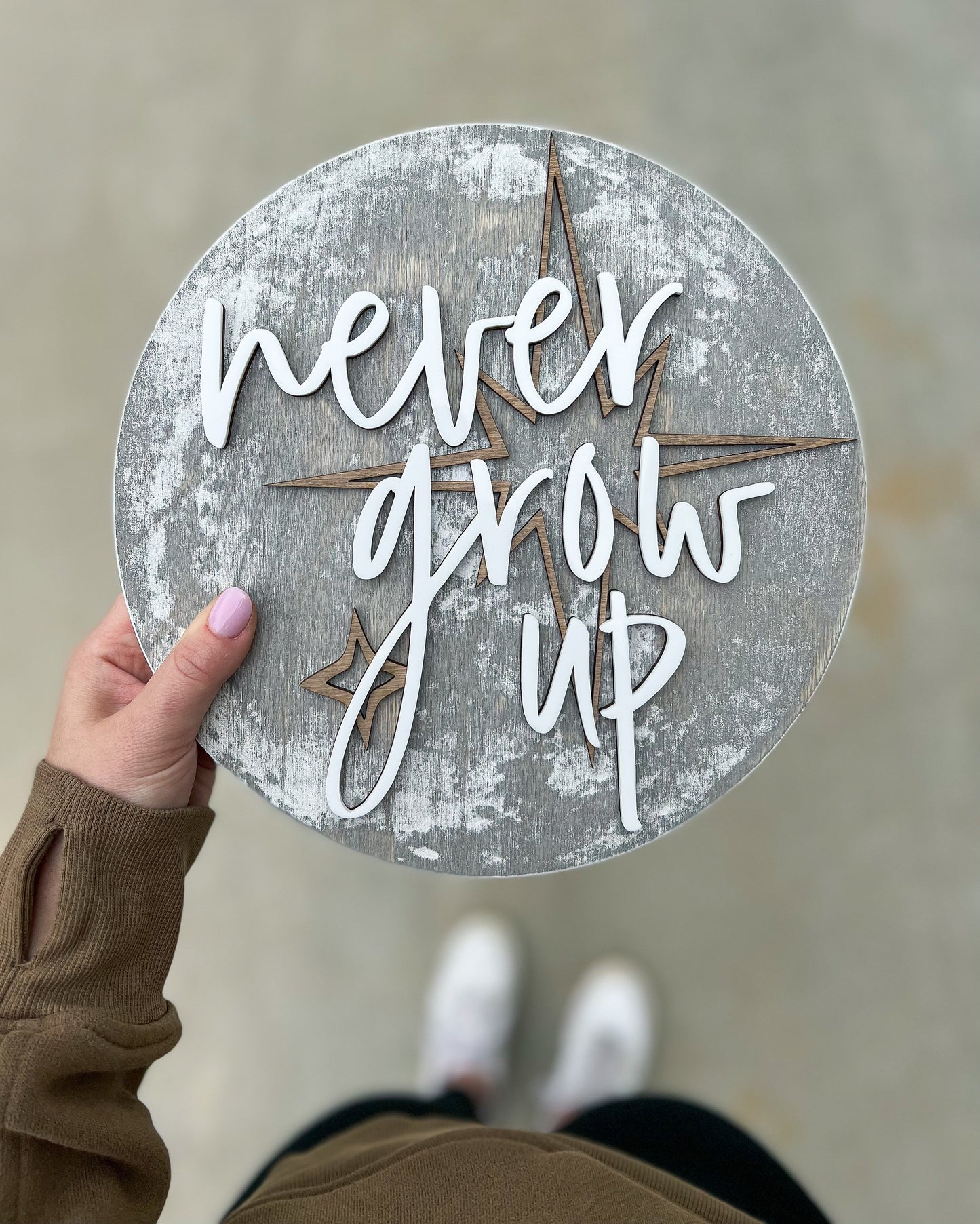 Never Grow Up Mini Sign