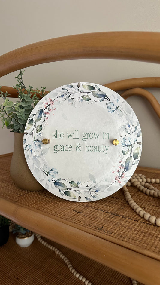 Grace & Beauty Mini Sign
