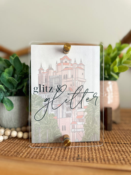 Glitz & Glitter Mini Block Sign