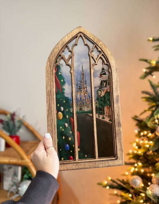 Merry on Main St. - Cathedral Window Sign