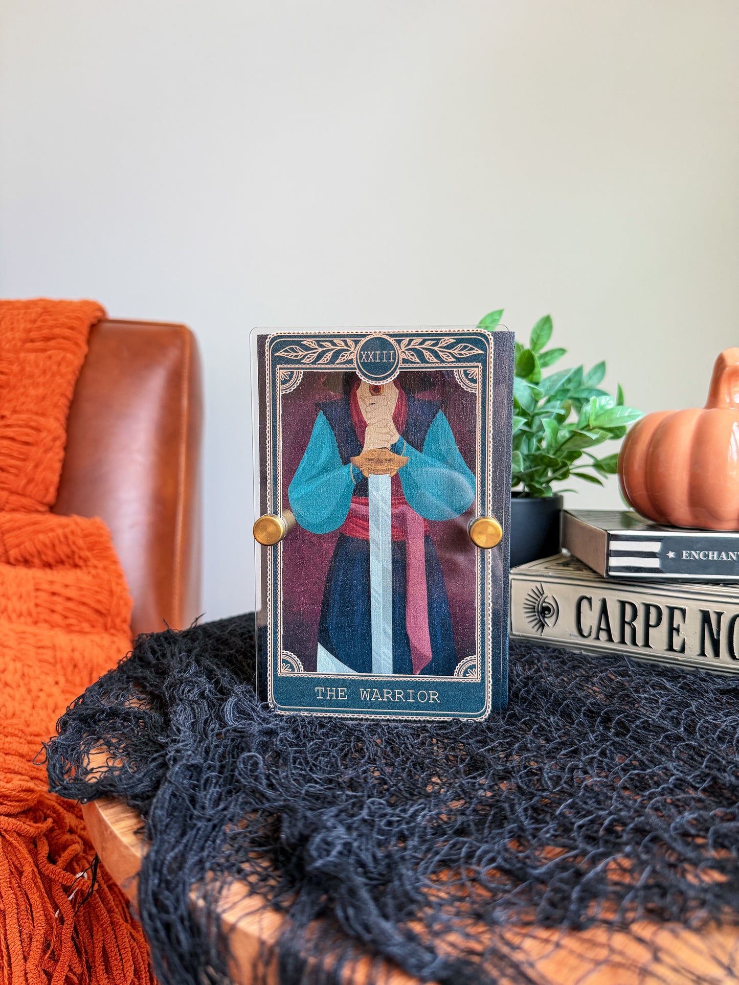 The Warrior - Tarot Card Mini Sign