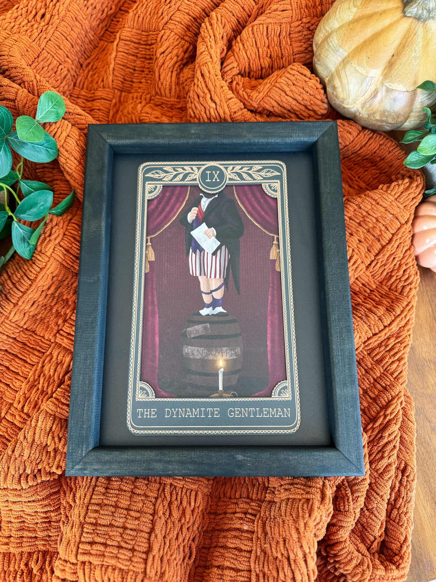 The Dynamite Gentleman - Tarot Card Framed Sign