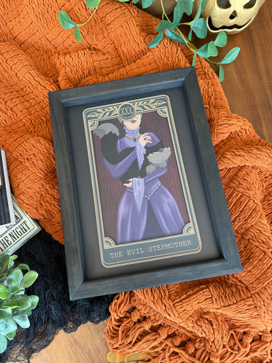 The Evil Stepmother - Tarot Card Framed Sign