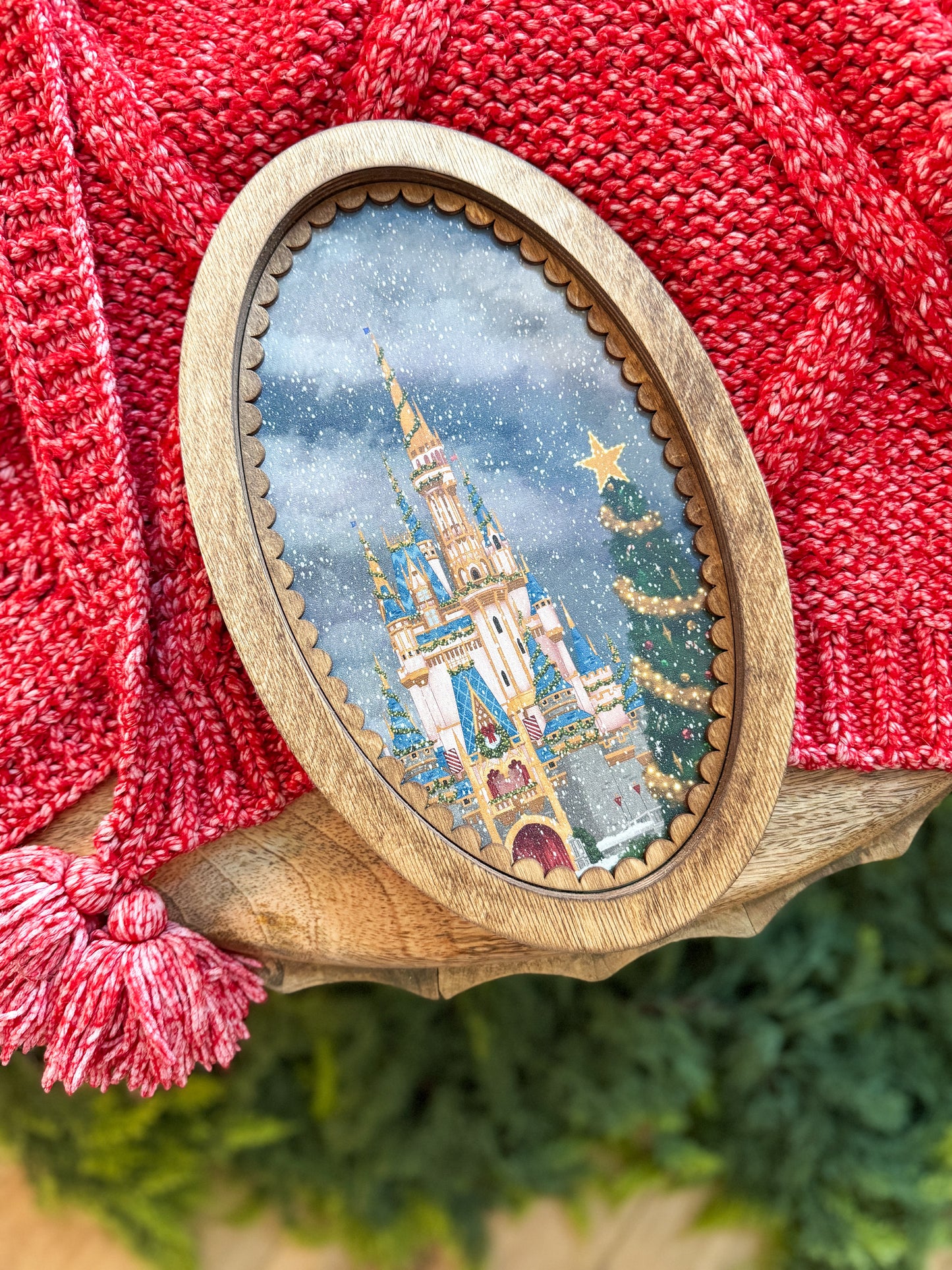 WDW Christmas Castle - Oval Sign