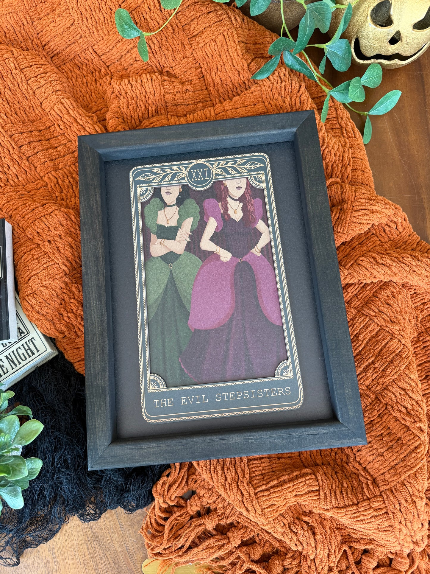 The Evil Stepsisters - Tarot Card Framed Sign