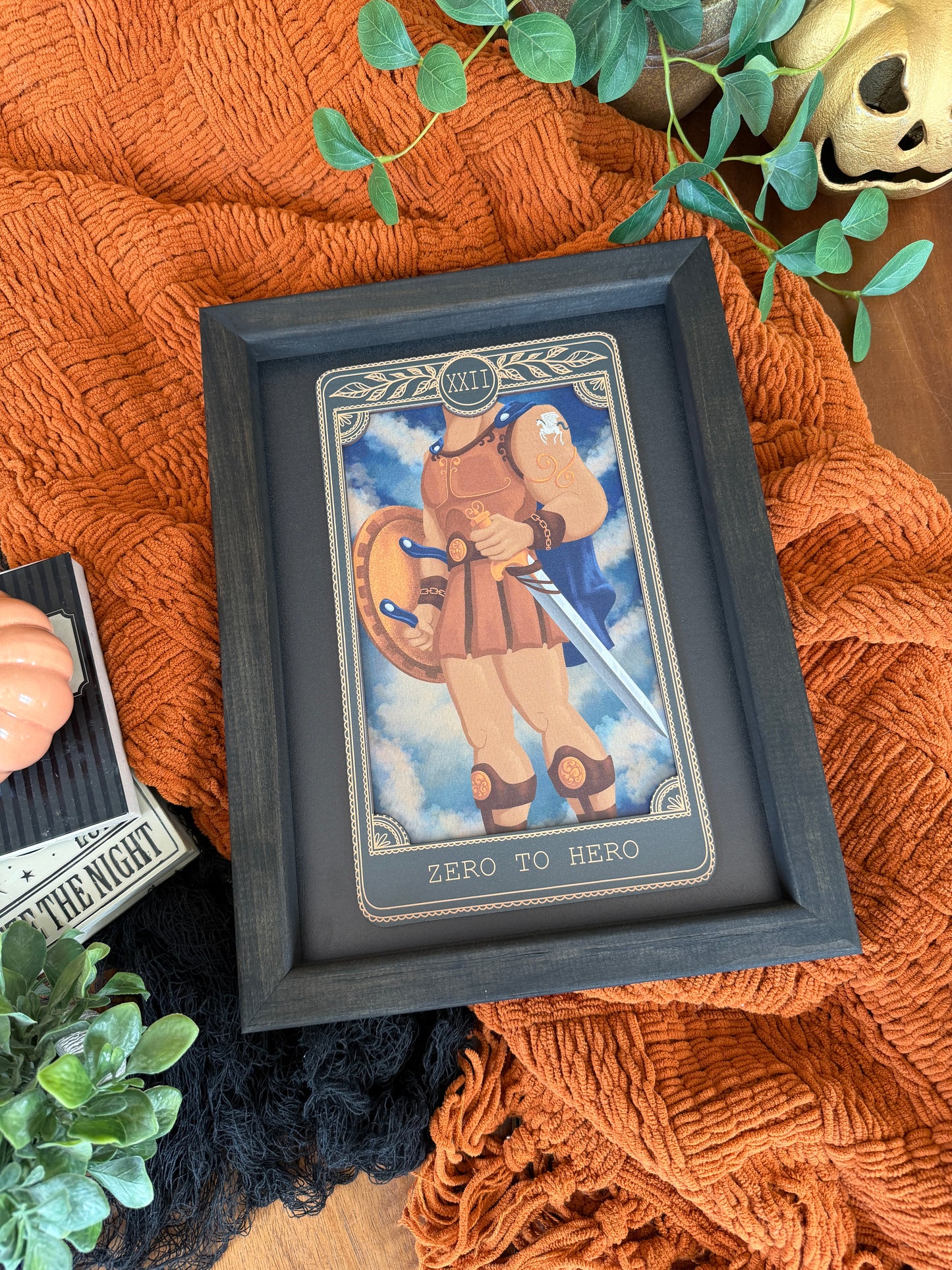 Zero To Hero- Tarot Card Framed Sign