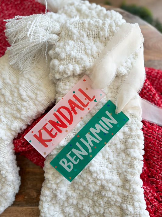 Confetti Stocking Tags