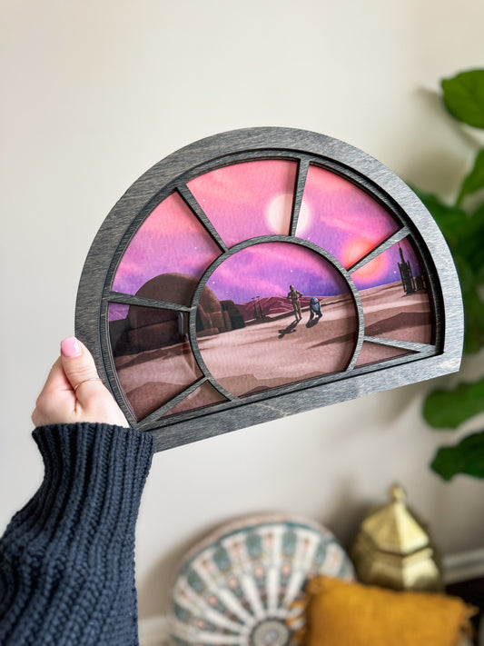 Tatooine Sunset - Galactic Window Sign