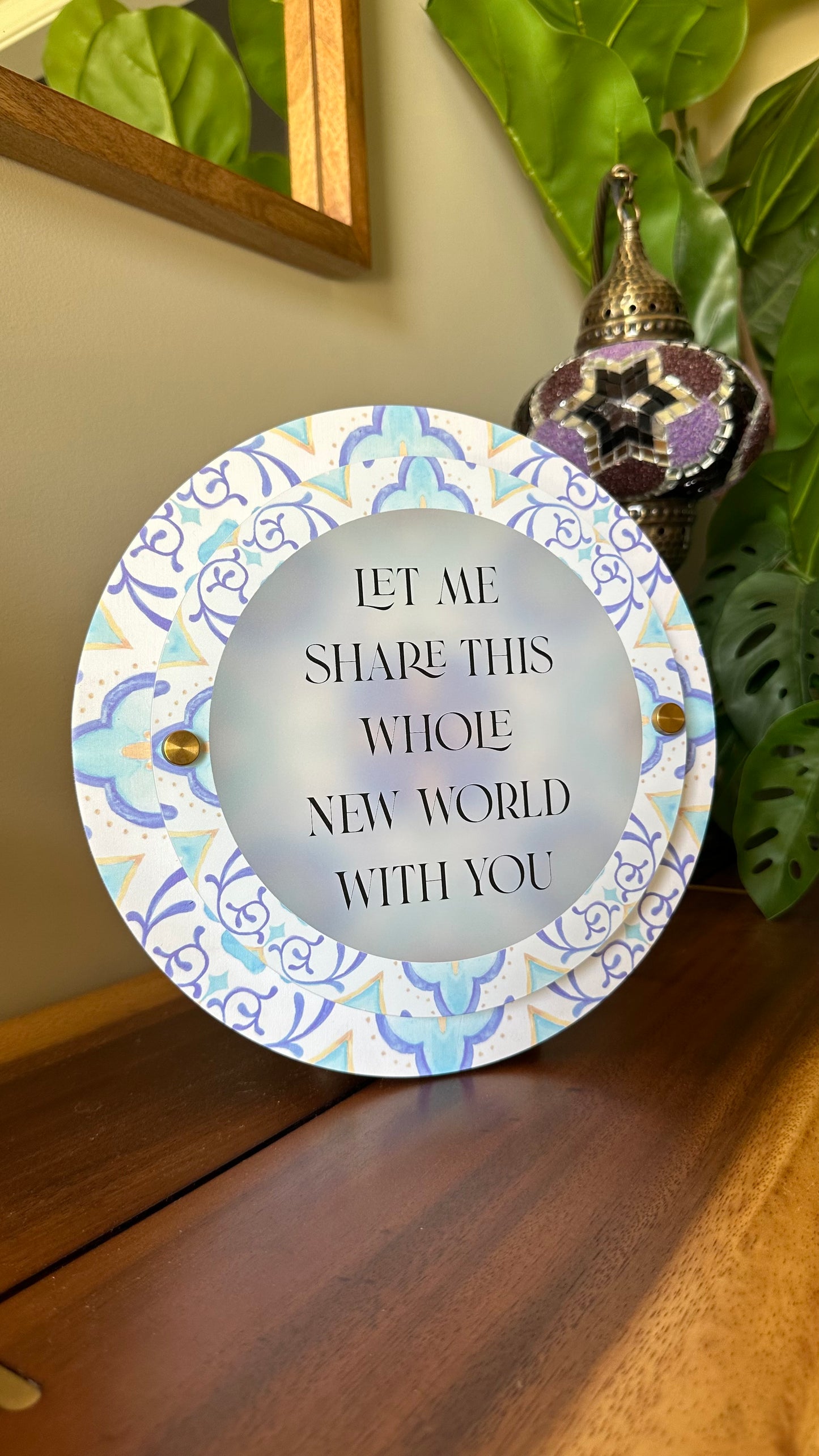 Whole New World Mini Sign