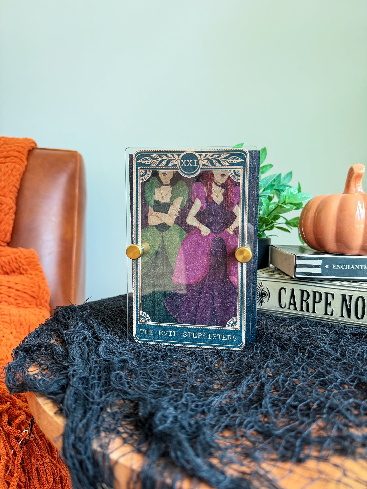 The Evil Stepsisters - Tarot Card Mini Sign