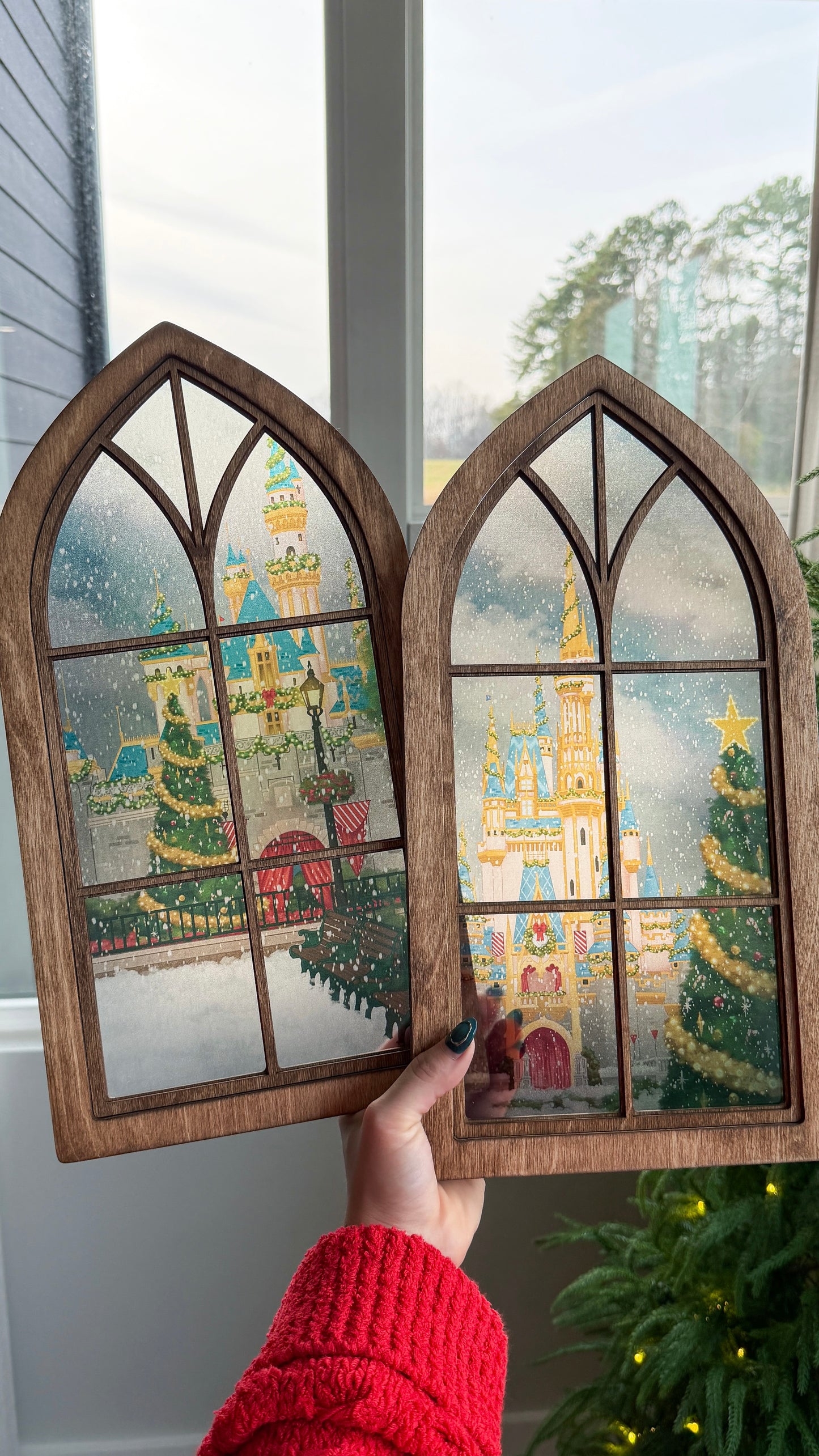 Limited Edition Snowy Castle Cathedral Window