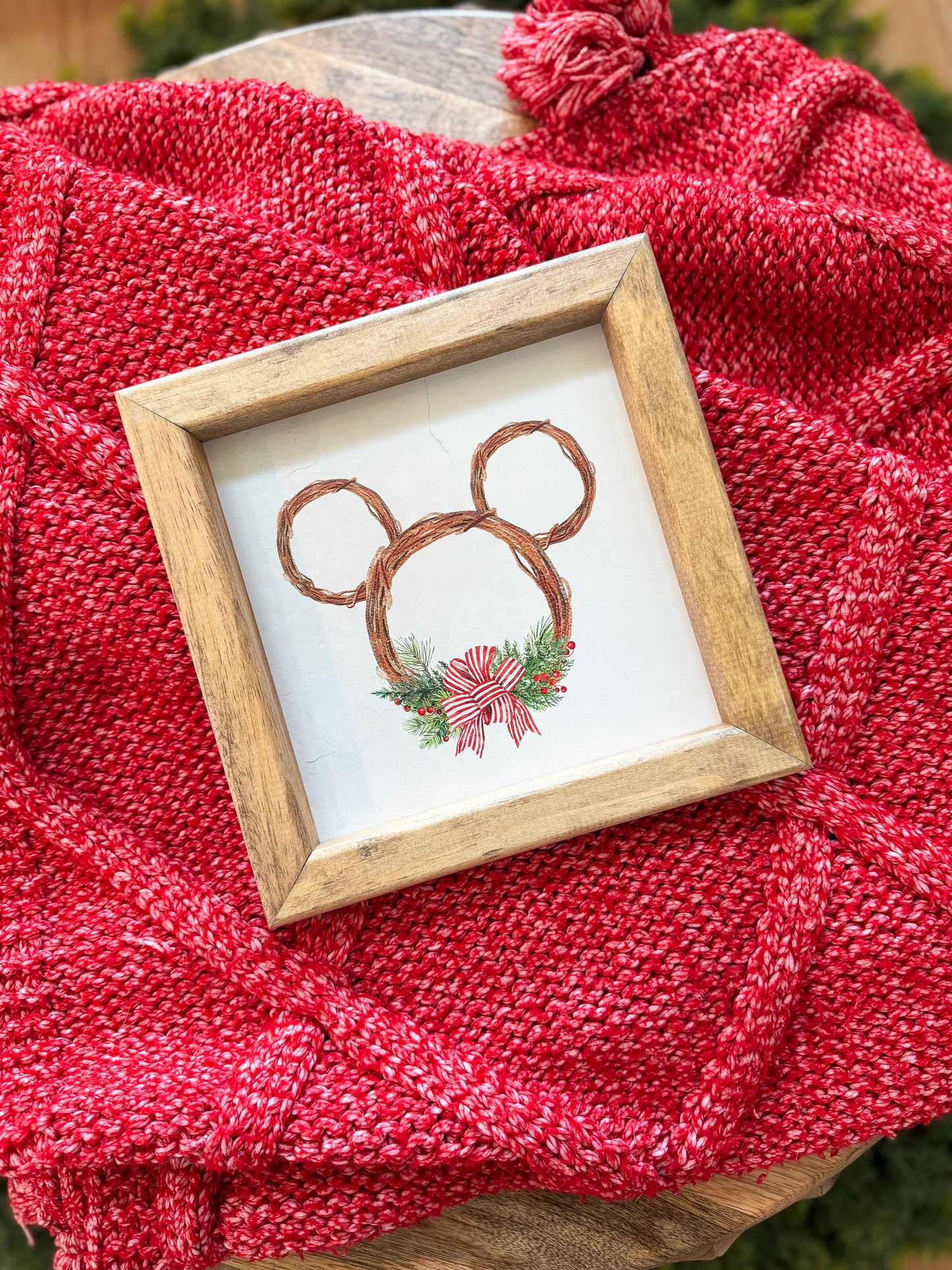 Christmas Wreath Mini Sign