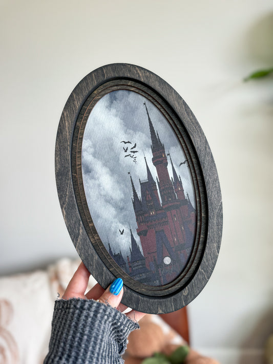 Spooky WDW Castle Oval Sign