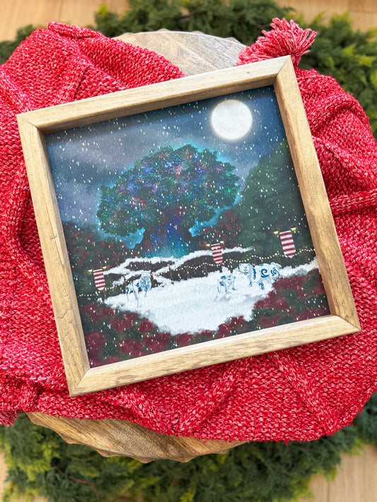 Jambo Christmas Village Framed Sign