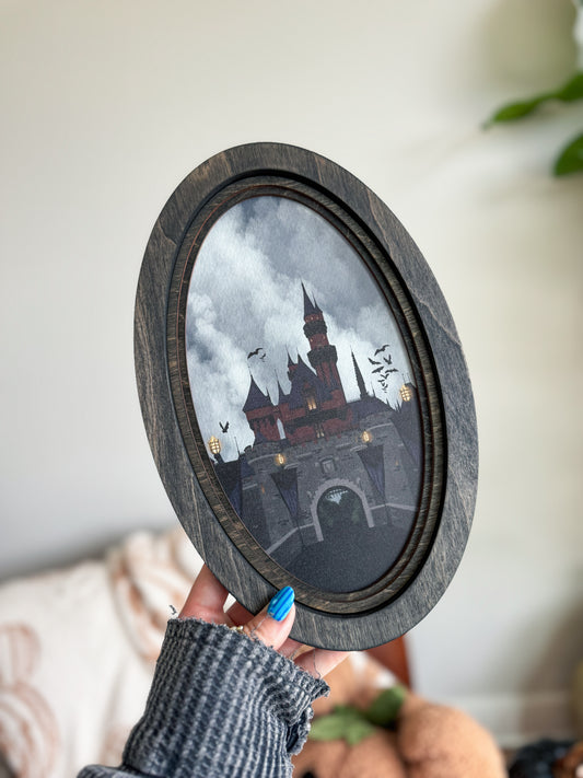 Spooky DLR Castle Oval Sign