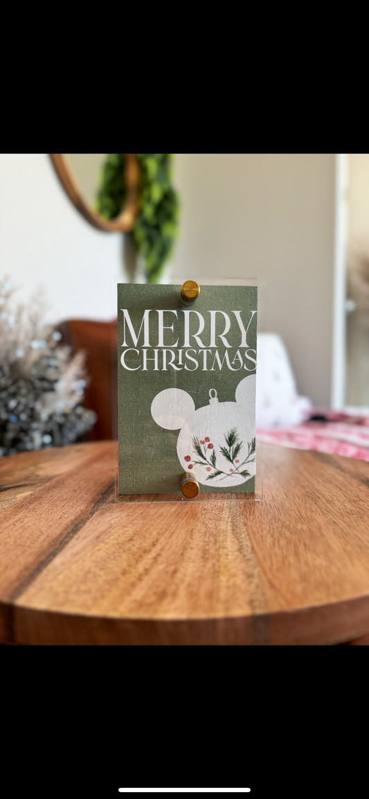 Merry Christmas Mini Block Sign