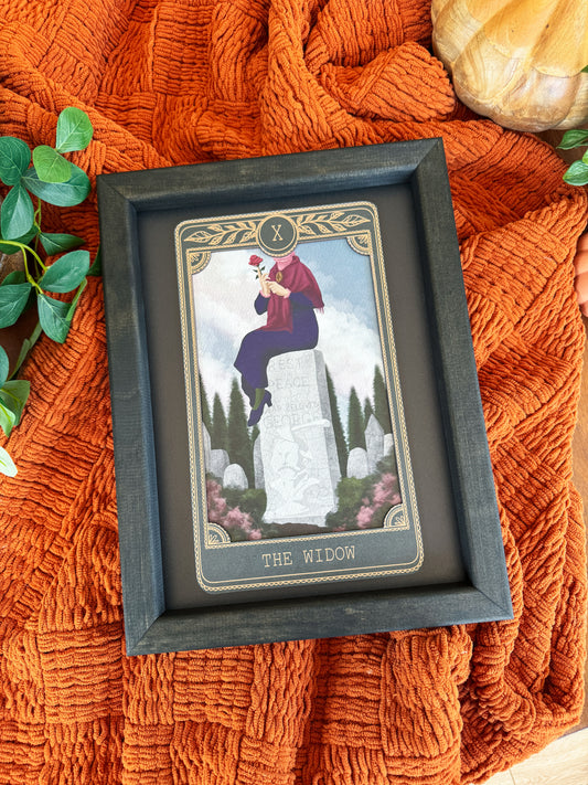 The Widow - Tarot Card Framed Sign