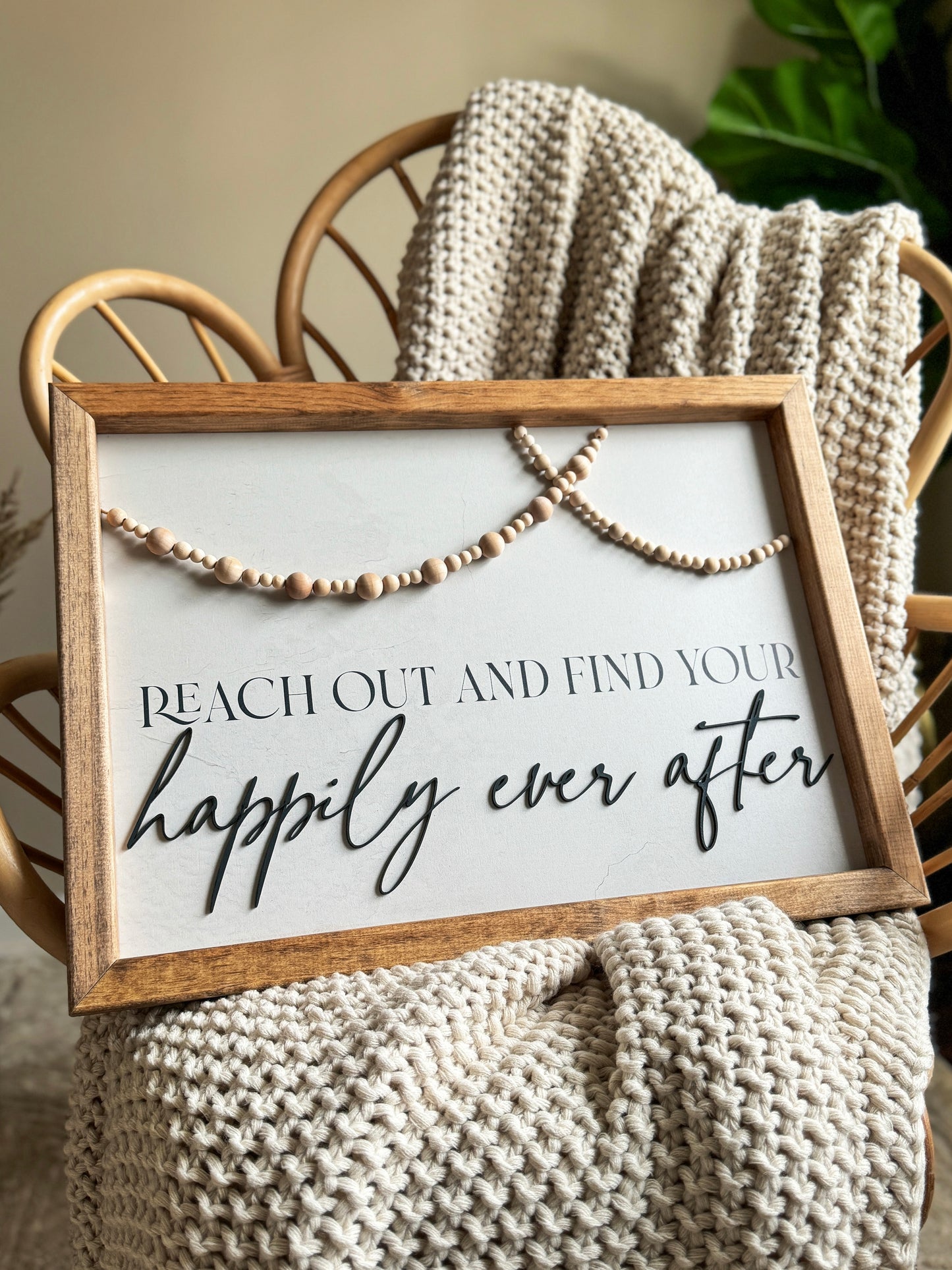 Find Your Happily Ever After Beaded Sign