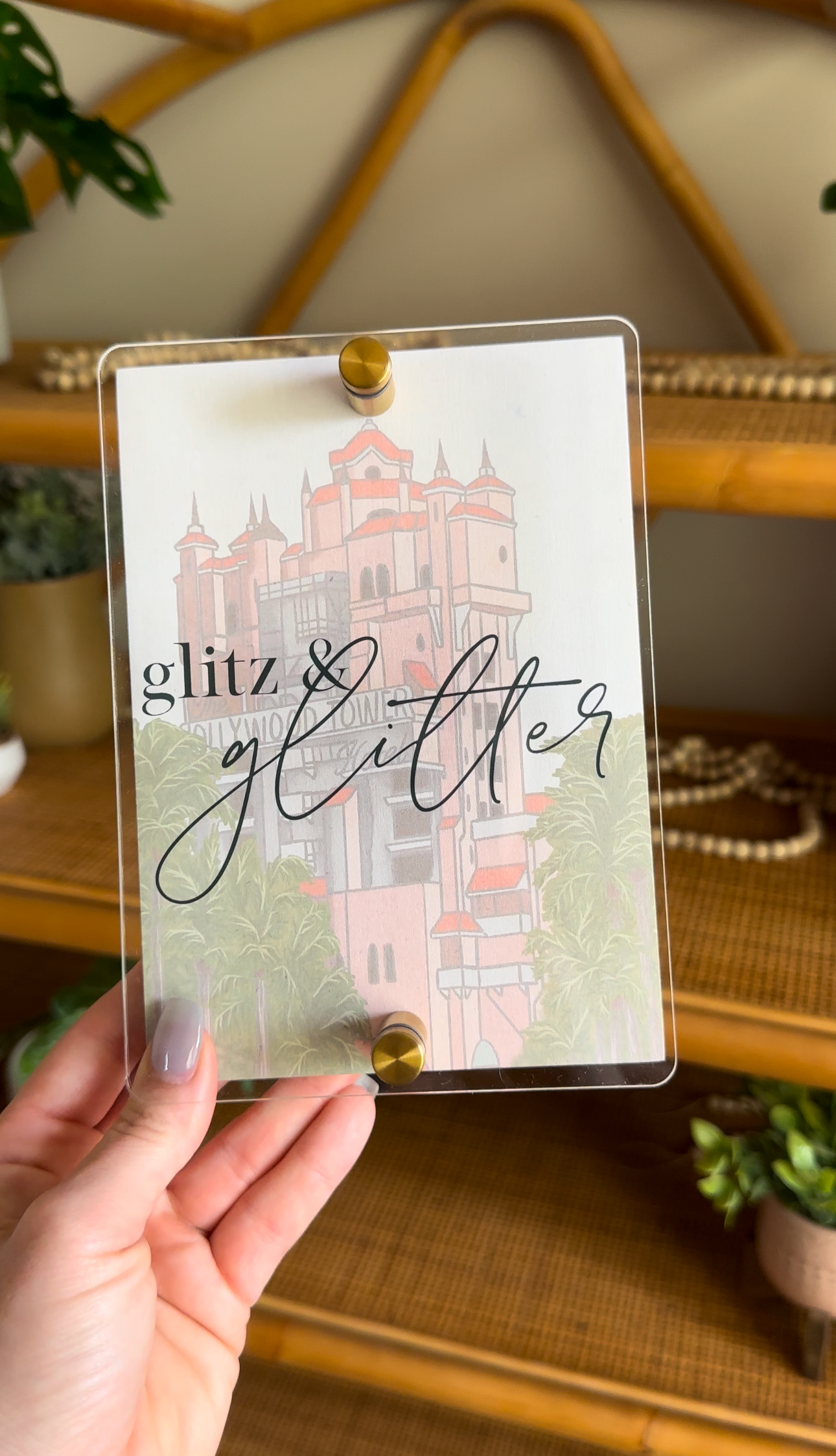 Glitz & Glitter Mini Block Sign