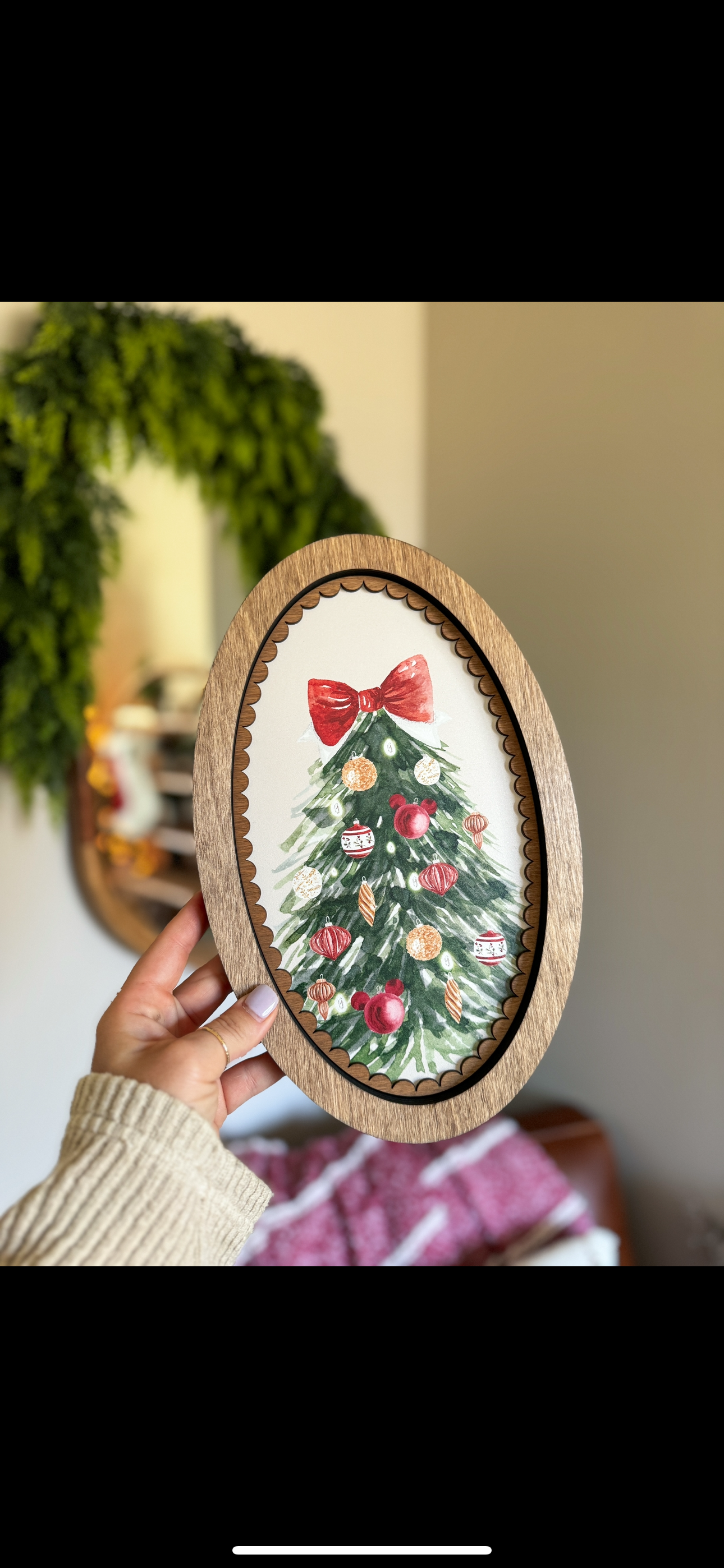 Vintage Tree Oval Sign